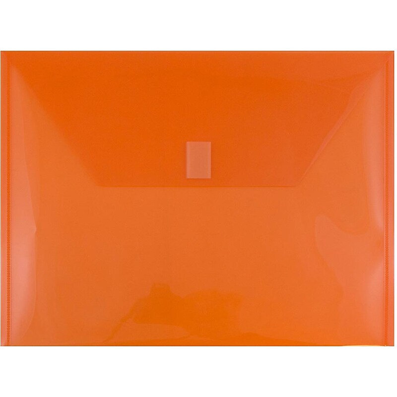 JAM Paper Premium Plastic Document File, Letter, Orange, 3/Pack (218V0ORX3) image 1