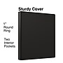 Staples 1" 3-Ring Non-View Binder, Black (ST26645-CC)~#|#~E26DA291-FE17-4286-8FFFA0C38C9B4190_sc7