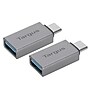 Targus USB-A to USB-C Adapter, Male to Female, Silver, 2/Pack (ACA979GL)~#|#~E26F78B3-EF71-4779-ADAFF482495313DD_sc7