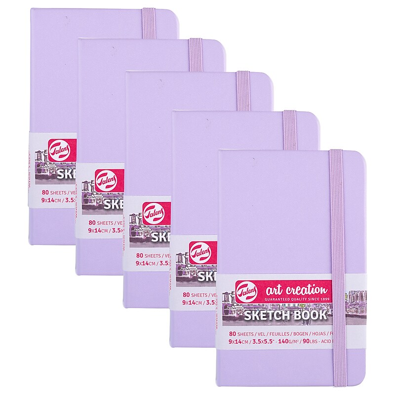 Talens Art Creation 3.5" x 5.5" Sketch Book, 80 Sheets/Book, 5/Bundle (TLN9314131M-5) image 1