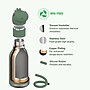 ASOBU Bestie Bottle Dinosaur Stainless Steel Vacuum Insulated Water Bottle, 16 oz., Green (ADNASBV44DI)~#|#~E2748072-9F5D-4717-981DFDDBDA99CB20_sc7