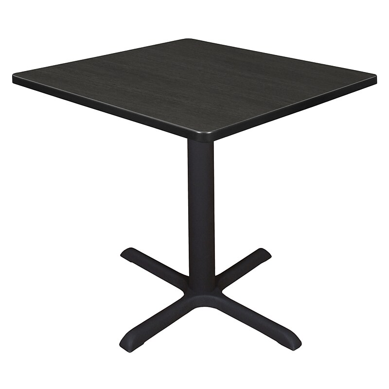 Regency Cain Square Laminate X Base Breakroom Table, 30"D x 30"W, Ash Grey (TB3030AG) image 1