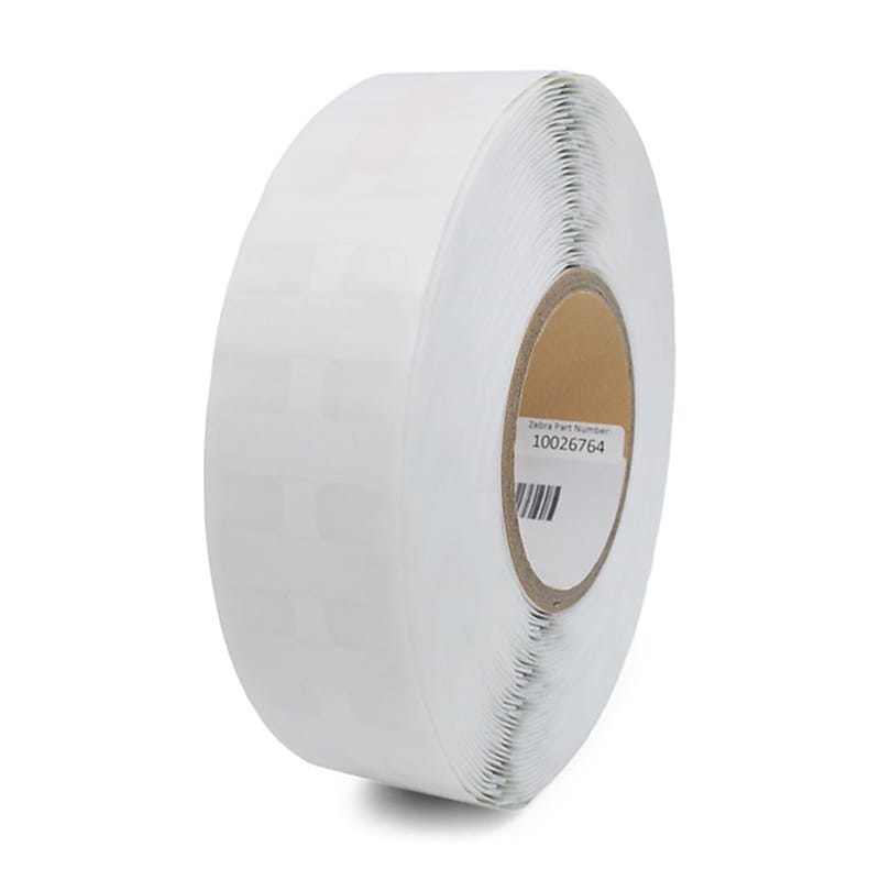 Zebra Silverline Micro II RFID Labels, 1.77" x 0.5156", White, 600 Labels/Roll (10026764) image 1