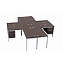 Boss Office Products Simple System 60"W L-Shaped Desk with Pedestal, Driftwood, 4/Set (SGSD019-201)~#|#~E27732FA-55CB-4C91-A067F3C00FBEC51A_sc7