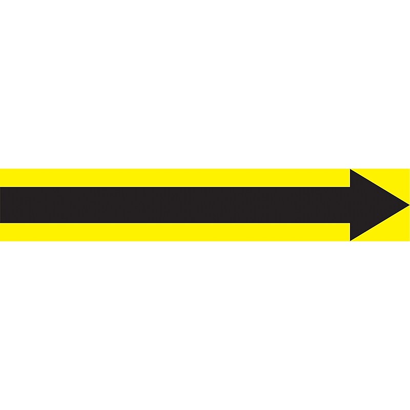 Accuform Snap Tite Pipe Marker, (ARROW-LONG), 3/4" to 1-1/4", Black/Yellow (RPK749STA) image 1