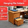 Staples Heavy Duty Reinforced Hanging File Folders, 1/5-Cut Tab, Legal Size, Assorted Colors, 25/Box (ST18657-CC)~#|#~E27F6CF2-AA83-4434-A9EFE05BD0F8AE28_sc7