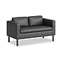 HON Parkwyn 53.5" Polyurethane Loveseat, Black (HVLVL2.BLK01)~#|#~E287D9C6-FE6C-47E6-AA2C99CAB54BA4DE_sc7