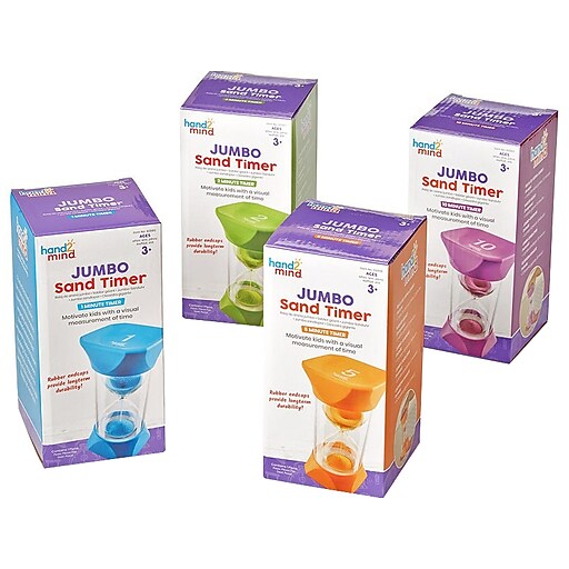 hand2mind Jumbo Sand Timers, 4/Bundle (93070) Staples
