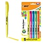 BIC Brite Liner Stick Highlighters, Chisel, Assorted, 5/Pack (BLP51W-AST)~#|#~E2928286-4E4A-4C37-B40B778A98F58AE5_sc7