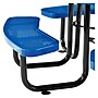 Global Industrial 46" Round Outdoor Steel Picnic Table, Perforated Metal, Blue (262078BL)~#|#~E2956010-2C5E-4BDA-912E7DA35065AFC4_sc7