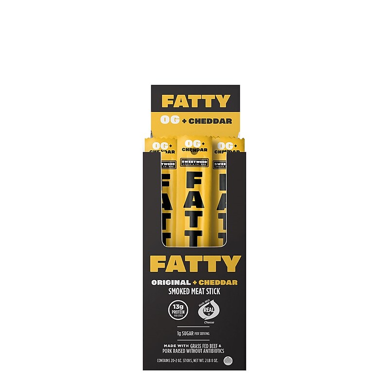 FATTY OG + Cheddar Smoked Beef Meat Stick, 2 oz., 20/Box (GOV59822) image 1