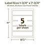 Avery EcoFriendly Laser/Inkjet Rectangle Multipurpose Labels, 1-3/4" x 7-3/4", White, 125/Pack (94232)~#|#~E29BA3B1-BE3C-4F18-AEAB54E44104A165_sc7