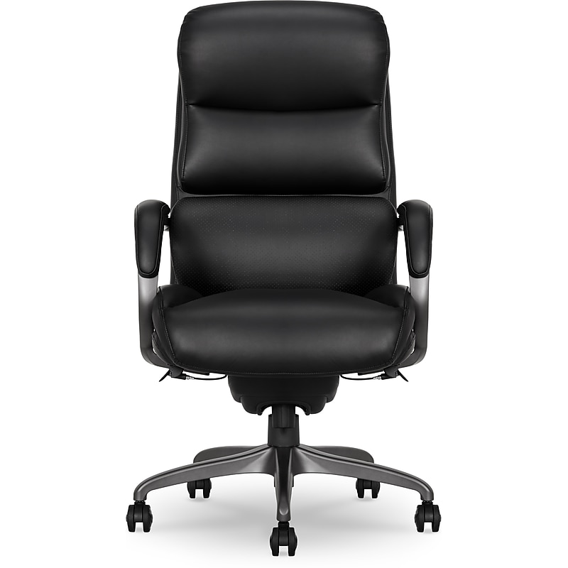 La-Z-Boy Aberdeen Ergonomic Bonded Leather Swivel Executive Chair, Black (51545-BLK) image 1