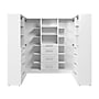 Bestar Florence U Shaped Walk-In Closet System, 15 Shelves, 12 Drawers, 100"W x 25"D, White (127640-000017)~#|#~E2A20242-1CA9-4929-98857DB1367E2CC1_sc7