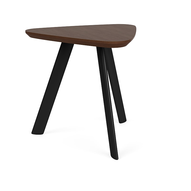Lesro Willow 20"W x 20"D Laminate End Table, Riftwood Walnut/Black (WL0520.SBK.TRW) image 1