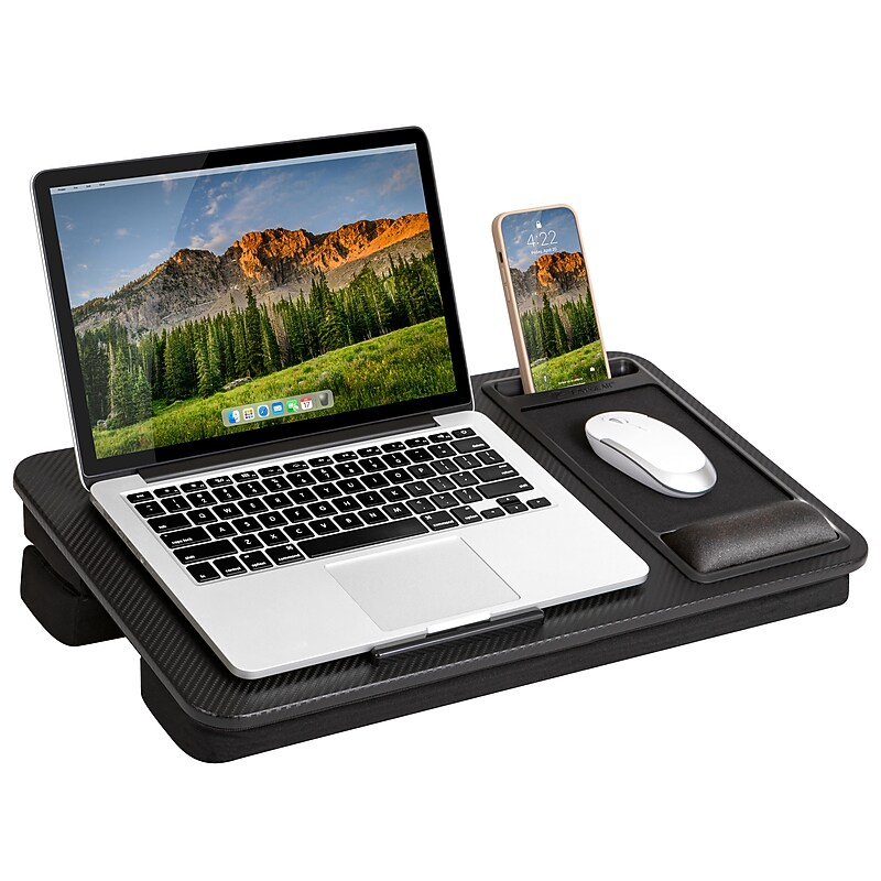 LapGear Elevation Pro 15 21" x 12" x 2.4" Lap Desk, Black Carbon (88008) image 1