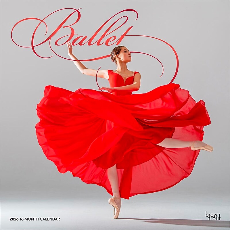 2026 BrownTrout Ballet 12" x 12" Monthly Wall Calendar (9798330702305) image 1