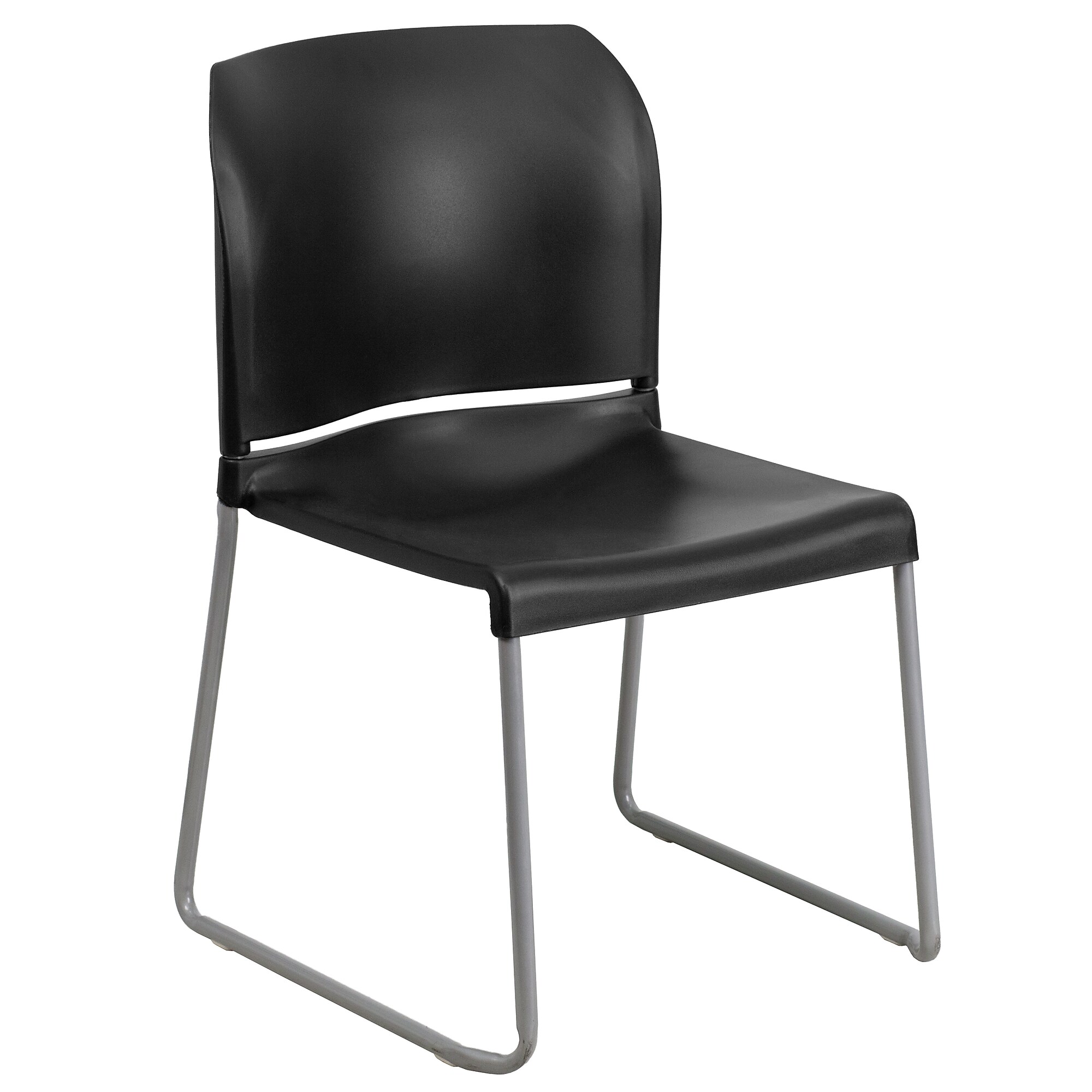 Flash Furniture HERCULES Series Plastic Contoured Stacking Chair, Black/Gray (RUT238ABK) Sansujyuku sansujyuku.com