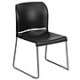 Flash Furniture HERCULES Series Plastic Contoured Stack Chair with Sled Base, Black/Gray (RUT238ABK)~#|#~E2B1E556-403A-46E1-AF838F79684F5527_sc7