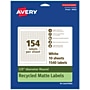 Avery EcoFriendly Laser/Inkjet Circle Multipurpose Labels, 1/2" Dia., White, 1540/Pack (94503)~#|#~E2B7E639-4963-4655-BE8175055CBEFEE9_sc7