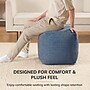 Anji Mountain Madison Ivory Sailor Blue Fabric Square Pouf Ottoman (AMBPF102-1818)~#|#~E2BB4864-9765-4266-A616FF8E8920A57D_sc7