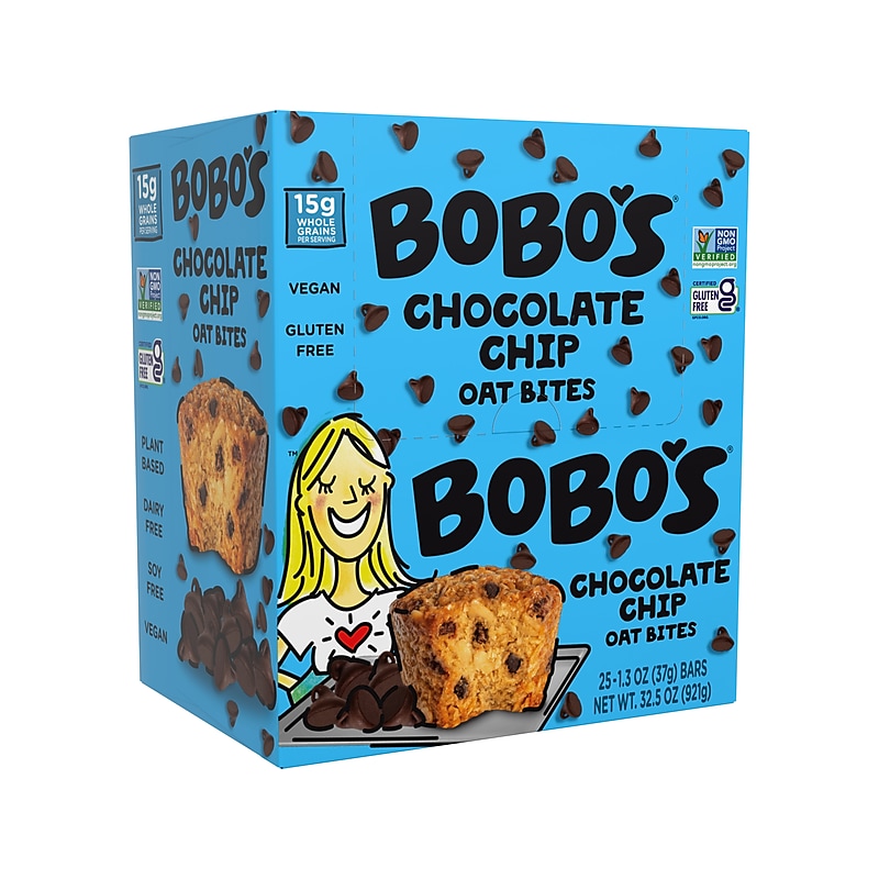 Bobo's Gluten-Free Chocolate Chip Oat Bite, 32.5 oz., 25 Bars/Box (120-75-D) image 1