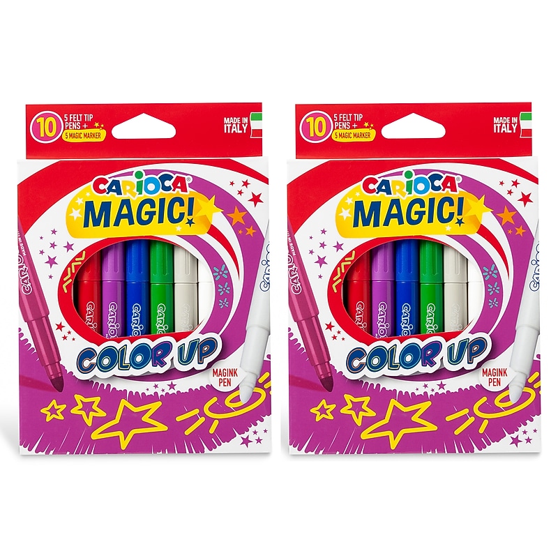 CARIOCA Magic! Washable Kids Markers, Maxi Tip, Assorted Colors, 10/Pack, 2/Bundle (CRA43181-2) image 1