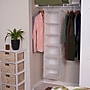 Household Essentials 6‑Shelf Hanging Closet Organizer in Canvas with Plastic Shelving and Dual Wire Hooks, Cream (HH311312)~#|#~E2C30458-B14B-4148-B638410DFA8A5C60_sc7