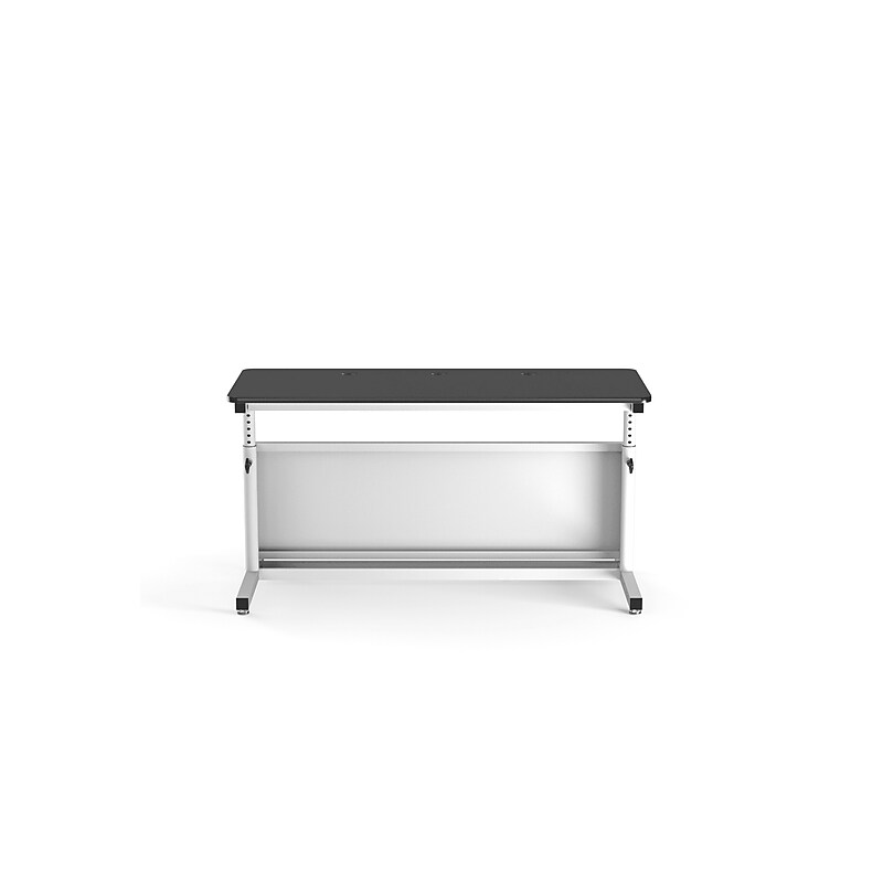 VersaDesk Deluxe 60"W Manual Adjustable Standing Computer Table, Black/White (CTL6030-WB) image 1