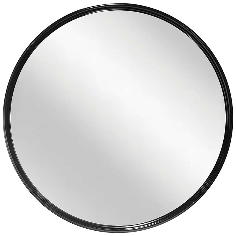 Infinity Instruments Deep Frame Metal Wall Mirror, 24" (20216BK) image 1
