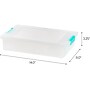 Iris Latch Lid Storage Box, Clear/Sea Foam (COB-6)~#|#~E2DEC2AD-CD80-4C58-8AB1317A471F0A04_sc7
