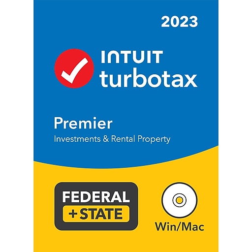 TurboTax Premier 2023 Federal + State for 1 User, Windows/Mac, CD/DVD and Download (5102413