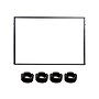 Queue Solutions 34" x 4’ Acrylic Stanchion Post Panel Kit, Clear (PNL4834B-CA2-4COL)~#|#~E2E5B3CA-D504-445D-9E12ABCD08E87912_sc7