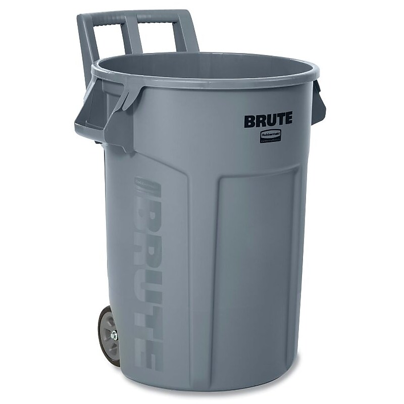 Rubbermaid Resin Indoor/Outdoor Trash Can, 32 Gallon, Gray (RCP2179403) image 1