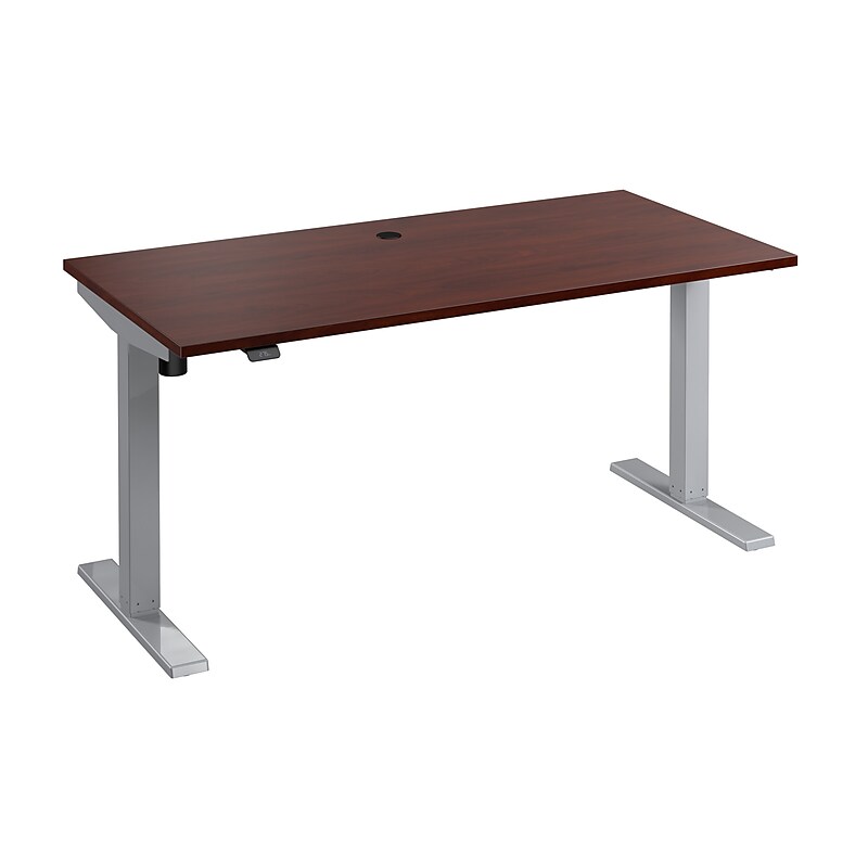 Bush Business Furniture Move 40 Series 60"W Electric Height Adjustable Standing Desk, Hansen Cherry/Cool Gray (M4S6030HCSK) image 1