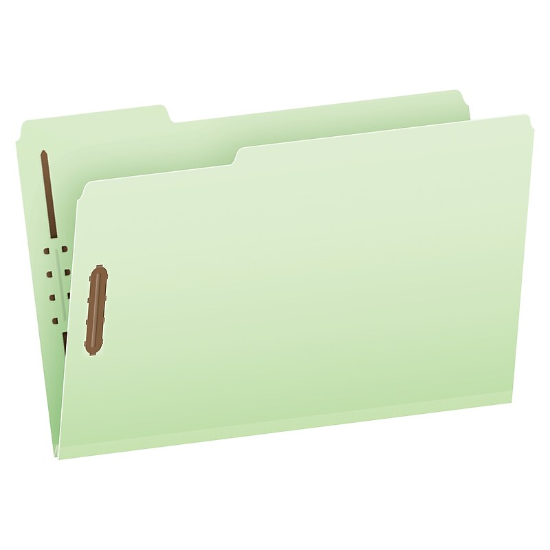 Pendaflex 60% Recycled Pressboard Classification Folder, 1" Expansion, Legal Size, Light Green, 25/Box (17183) image 1