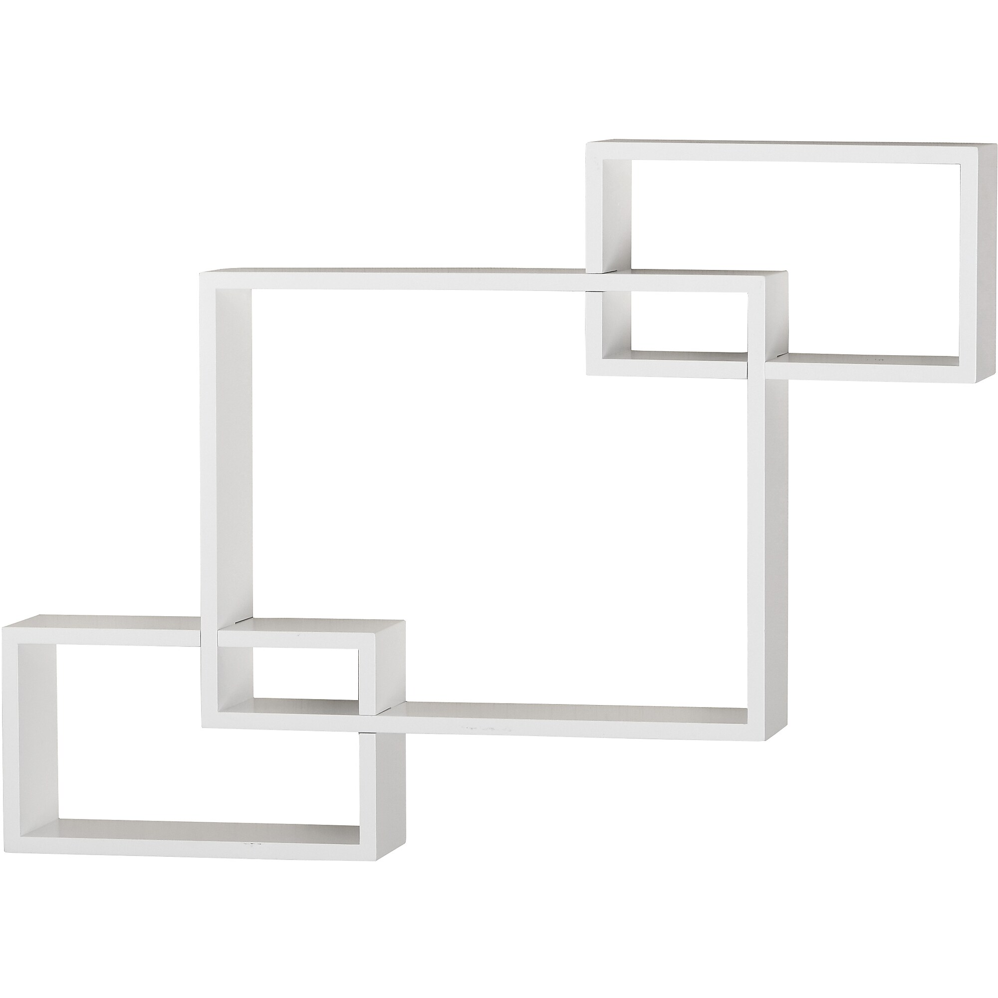 V-Light 6-Shelf Wood Mounted Decorative Unit, 27.4″, White (VW161016W) Sansujyuku sansujyuku.com