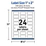 Avery Rectangle Laser Multipurpose Labels, 1" x 2", White, 1200/Box (19479399246)~#|#~E2F38621-F2AA-4CAF-BAAECA9658C19A02_sc7