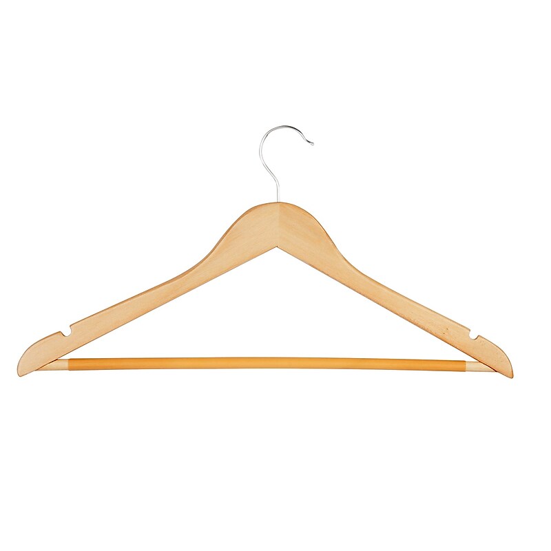 Honey-Can-Do Wood Clothes Hangers, Maple, 10/Pack (HNG-01366) image 1
