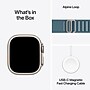 Apple Watch Ultra 3 GPS + Cellular Smartwatch, 49mm, Natural Titanium Case with Light Blue Alpine Loop, Medium (MEWM4LW/A)~#|#~E2F76DA3-05C8-4918-8F21A768D6F2BFE9_sc7