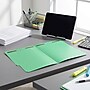 Staples Reinforced Tab Fastener Folder, Letter Size, Green Pressboard, Durable Construction, 50/Box~#|#~E2F81EF3-490B-4C41-9942CFF1408411B4_sc7