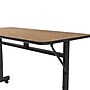 Correll Econoline 48"W x 24"D Adjustable Foldable Training Room Table, Laminate, With Wheels, Medium Oak (FTM2448TF06)~#|#~E2F98CAC-A7AE-4E90-BFC7526976EF0344_sc7
