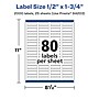 Avery Laser/Inkjet Multipurpose Rectangle Labels, 0.5" x 1.75", Clear, 2000 Labels/Pack (94203)~#|#~E2FAD145-9486-47FE-8C8E06BA04CA6B70_sc7