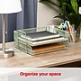 Staples Metal Mesh Side Loading Stackable Letter Tray, Letter Size, Sage Green, 2/Pack (ST63839)~#|#~E2FB0988-5133-41DC-BC9A5BF5A91F0DAD_sc7