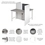 Bush Business Furniture Hustle 48"W 2 Person Back to Back Cubicle Panel Workstation, White/Platinum Gray (HUS031WHPG)~#|#~E2FEBBE7-3381-4C28-ACA16E937B0ADBDF_sc7
