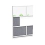Luxor Workflow Series 6-Panel Modular Room Divider System Add-On Wall with Whiteboard, 70"H x 53"W, Gray/Silver~#|#~E30CB480-6C7A-4B1C-B6809A05D3C8D816_sc7
