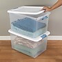 Sterilite 64 Quart Latching Storage Bin with Lid, Plastic, White, 6/Carton (14978006)~#|#~E31C0DCB-BC41-461E-99103D43A9B94C00_sc7