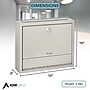 AdirOffice Steel Multipurpose Drop Box Interoffice Mailbox, Large, Beige (631-03-BEI-PKG)~#|#~E31D69A4-D7E6-4B76-AB234991E0A28B31_sc7