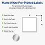 Avery Laser/Inkjet Square Multipurpose Labels, 3" x 3", White, 60/Pack (S00-F3J)~#|#~E3218158-82DA-4770-B1BE918BD625AAEF_sc7