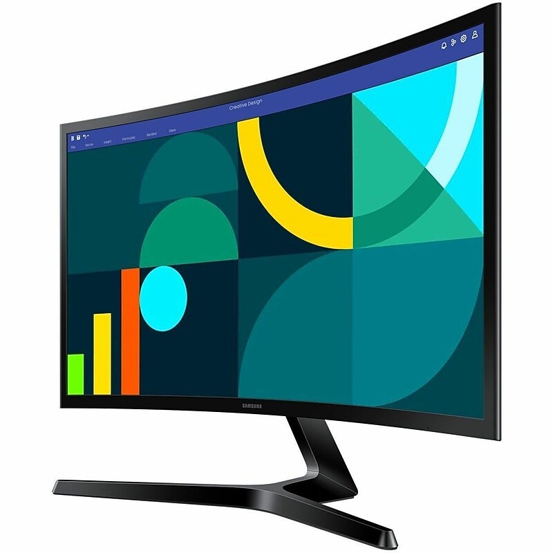 Samsung S3 24" Curved FHD VA 100Hz AMD FreeSync Monitor, Black (LS24D368GANXZA) image 1